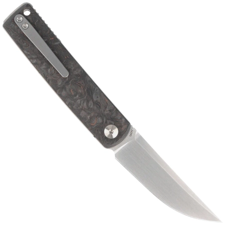 Reate Bushido Knife Titanium/Dark Matter Copper Fat Carbon, Hand Satin M390