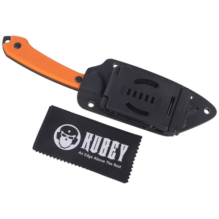 Kubey Knife Perses, Orange G10, Dark Stonewashed D2 (KU302B)