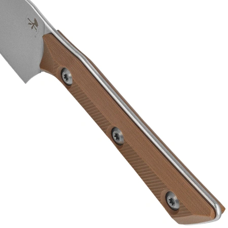 Microtech Santoku 4.2'' Kitchen Knife Coyote Tan G10, Stonewashed MK390 (3300-10CE)