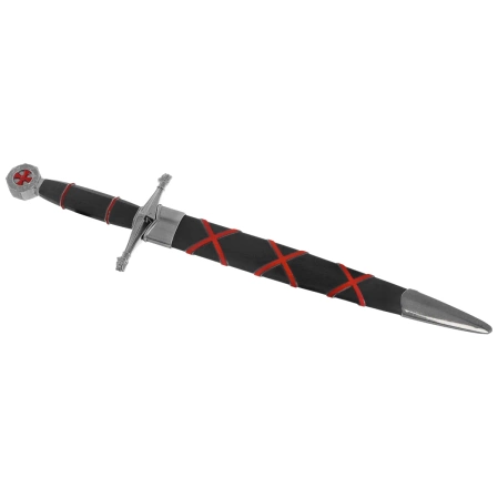 Decor Habitat Templar Dagger Black/Red ABS, Satin (10762)