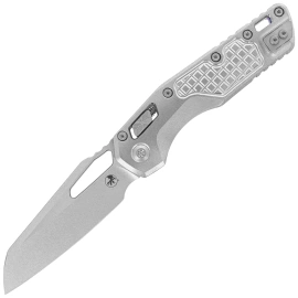 Microtech MSI S/E Ram-Lok Knife Marfione Select Frag Titanium, Blue HW, Stonewashed M390MK by Tony Marfione (210-10FRMS2)