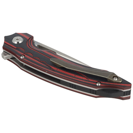 Bestech Knife Ornetta Carbon Fiber / Red G10, Stonewash / Satin N690 by Kombou (BL02B)