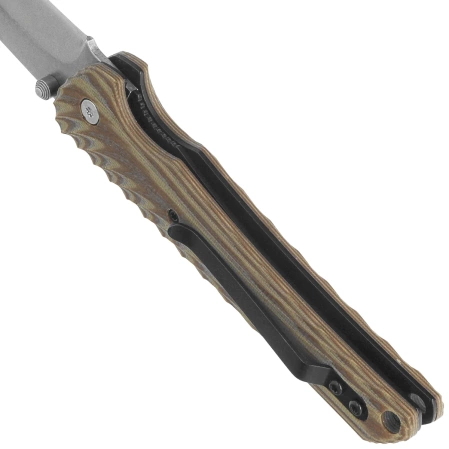 Tecnocut TCN6530K2-SSW Knife - Brown G10, Stonewashed 440