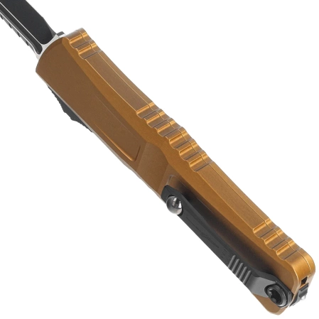 Microtech Combat Troodon Gen III Interceptor Signature OTF Knife Tan Aluminum, Black M390MK by Tony Marfione (1217-1TAS)