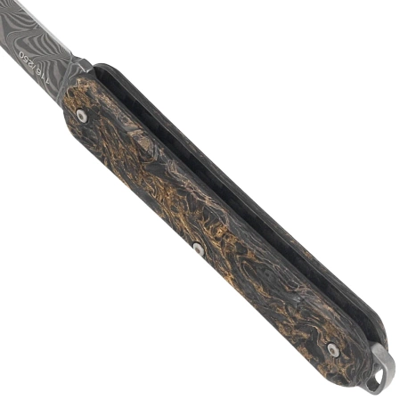 Scyzoryk Fox Vulpis 130 LE No 116/250 Dark Matter Fat Carbon, Super Clean Damascus by Balbach Damast (FX-VPDAM130 DMGO)