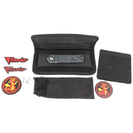 Reate Bushido Knife Titanium/Arctic Storm Fat Carbon, Hand Satin M390