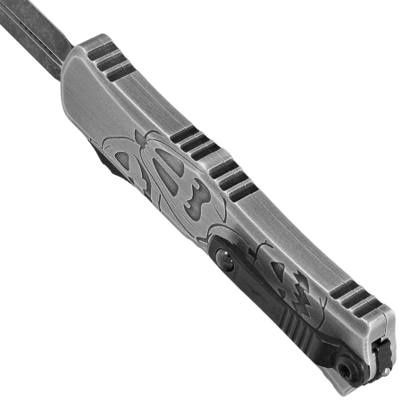 Nóż automatyczny OTF Microtech Hera II Mini Signature D/E Jack-O-Lantern Aluminium, Black Apocalyptic M390MK by Tony Marfione (1702M-1 BMHWJLS)