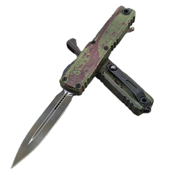 Microtech Ultratech Gen III ZBP D/E Signature OTF Knife Outbreak Aluminium, Outbreak M390MK by Tony Marfione (1122-1 OBDS)