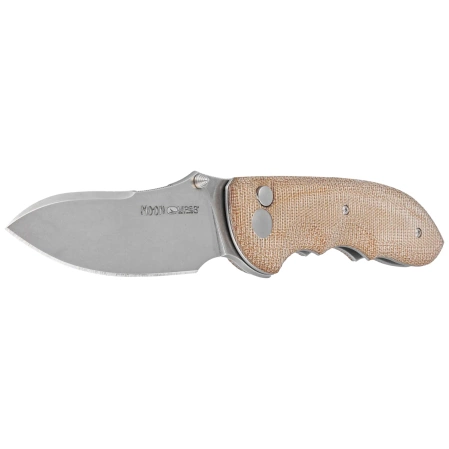 Viper Moon Natural Canvas Micarta, Stonewashed MagnaCut by Fabrizio Silvestrelli Knife (V6010CN)