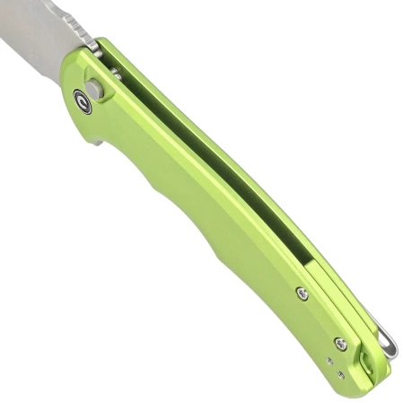 Civivi Knife Button Lock Praxis Lime Green Aluminum, Satin Nitro-V (C18026E-3)