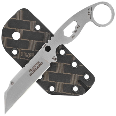 Hydra Neck Knife Buzzard White Hawk, Satin 1.4116 (01SBL)
