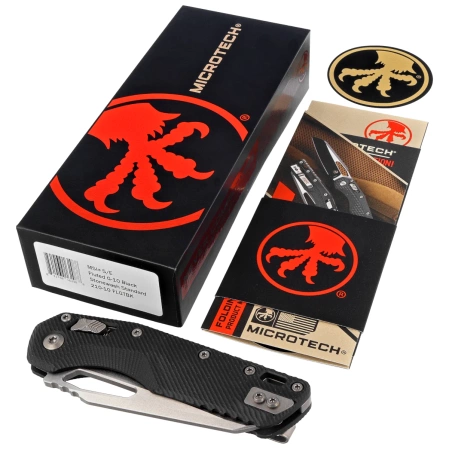 Microtech MSI S/E Ram-Lok Black Fluted G10, Stonewashed M390MK by Tony Marfione (210-10FLGTBK)