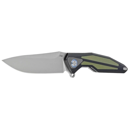 Nóż składany RikeKnife Tulay Integral Black G10/OD Green G10 Inlay, Satin 154CM (RK-TULAY-BOG)