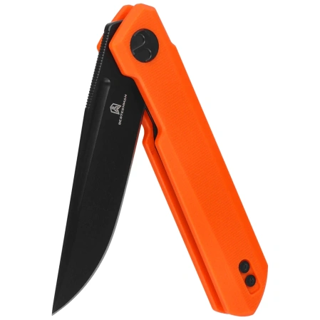 Bestechman Mini Dundee DD Knife Orange G10, Black PVD D2 by Ostap Hel (BMK08C)