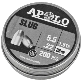 Apolo Slug 28 .22/5.5mm Airgun Pellets, 250 psc 1.81g/28.0gr (19302)