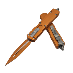 Nóż automatyczny OTF Microtech Dirac D/E Cerakote Tequila Sunrise Aluminium, Cerakote Tequila Sunrise by Tony Marfione (225-1TE-C17Z15)