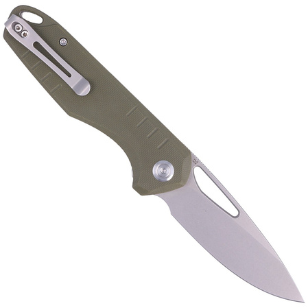 Kubey Knife Doris, Green G10, Satin Finish D2 (KU324D)