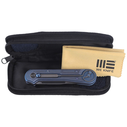 Nóż składany WE Knife Double Helix Blue Titanium, Black Stonewash CPM S35VN (815C)