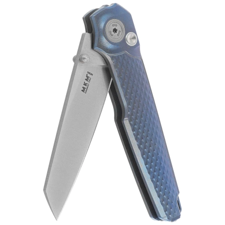 MKM Miura Knife Blue Titanium, Satin M390 by Simone Tonolli (MK MI-TBL)