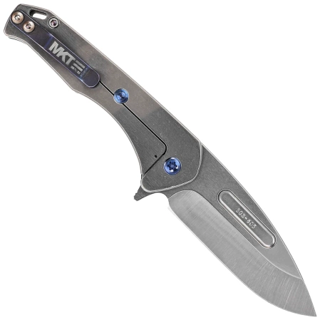 Medford Knife Praetorian Swift FL Flipper Drop Point Blue Titanium, Tumbled S45VN by Greg Medford