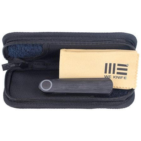 We Knife Eidolon Black G10, Black Stonewashed by Justin Lundquist (WE19074 B-B)