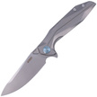 Kubey Nova Frame Lock Knife Gray 6AL4V Titanium, Beadblasted 14C28N (KB235F)