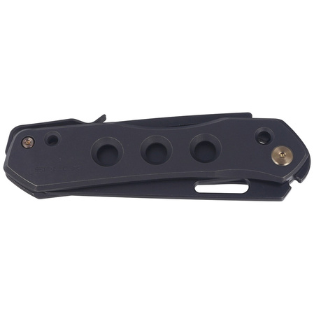 Nóż składany WE Knife Vision R Black Titanium, Black Stonewashed CPM 20CV by Snecx Tan (WE21031-2)