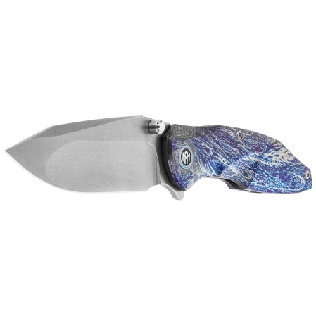 Nóż składany Remette RT-Cool Whale Lightning Pattern Titanium, Manual Fine Grinding Pearlescent M390 (RTCL-T3)