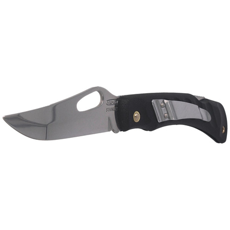 Nóż składany Mikov Crocodile Clip Point Black ABS, Mirror, Klips (243-NH-1/B BLACK/CLIP)
