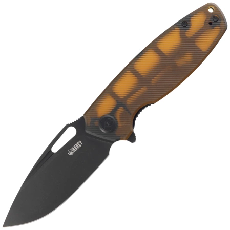 Kubey Knife Tityus Ultem, Black Stonewashed D2 (KU322M)