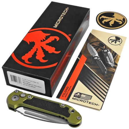 Nóż automatyczny Microtech LUDT Gen III S/E OD Green Aluminium, Apocalyptic M390MK by Tony Marfione (1135-10APOD)