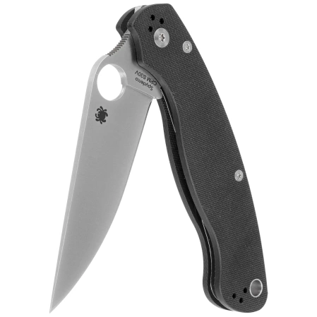 Spyderco Military 2 Knife Black G10, Satin CPM S30V by Sal, Eric Glesser (C36G2)