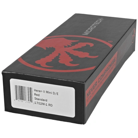 Nóż automatyczny OTF Microtech Hera II Mini D/E Red Aluminium, Black M390MK by Tony Marfione (1702M-1RD)