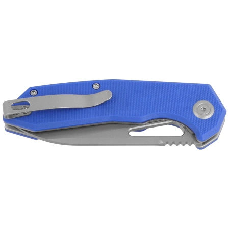 Kubey Knife Vagrant Blue G10, Sand Blasted 14C28N by Maksim Tkachuk (KU291P)