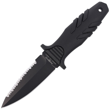 Fox Tactical Elementum Dagger S/E Black PP/TPE Knife, Black Idroglider P/S N690Co (FX-647 S)