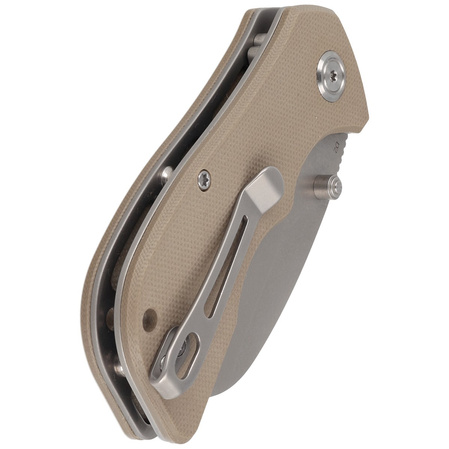 Kubey Knife Karaji Tan G10, Bead Blasted D2 (KU180B)