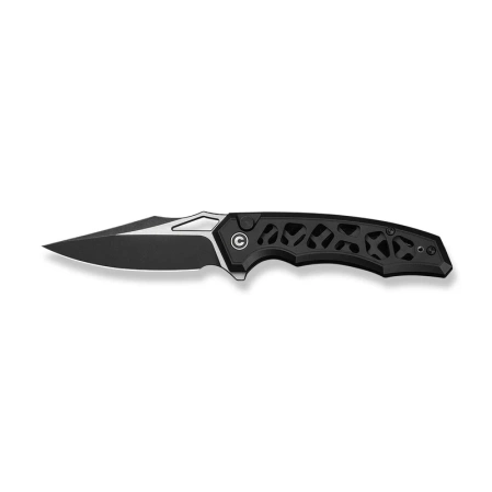 Civivi Anaaki Knife Black Aluminum, Black Stonewashed/Satin Nitro-V (C24039-1)