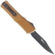 Nóż automatyczny OTF Microtech Combat Troodon Gen III Bowie Tan Aluminium, Black M390MK by Tony Marfione (1146-1TA)