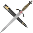 Sztylet Decor Habitat Templar Dagger Black/Gold ABS, Satin Stainless Steel (S0301)