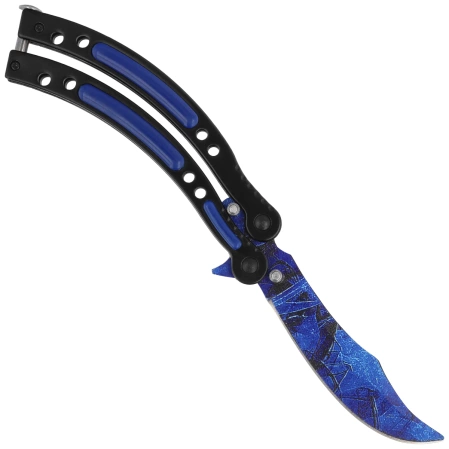 Nóż motylek Martinez Albainox Balisong Blue ABS/Black Steel, Colorful Blue 3Cr13Mov (02129)