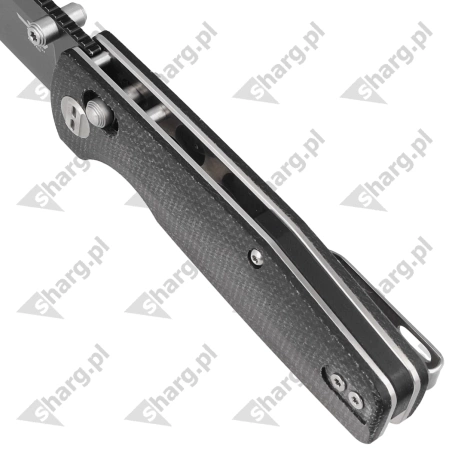 Nóż składany Bestech Slasher Black Micarta, Black Stonewashed D2 (BG43A-2)