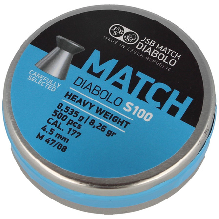 JSB Match Heavy Weight S100 Pellets 4.49 mm, 500 pcs (000024-500)