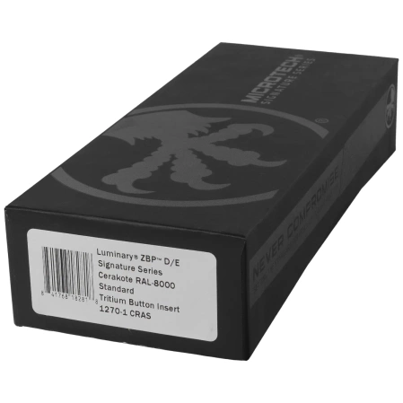 Nóż automatyczny OTF Microtech Luminary ZBP D/E Signature Cerakote RAL-8000 Aluminium, Cerakote RAL-8000 M390MK by Tony Marfione (1270-1CRAS)