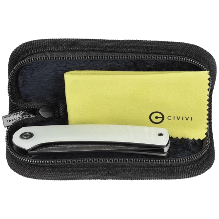 Civivi Mini Asticus Natural G10, Black Hand Rubbed Damascus knife (C19026B-DS1)