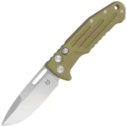 Fox New Smarty SP Automatic Knife OD Green Aluminum, Stonewashed N690Co by Stefano De Lorenzi (FX-503SP OD)