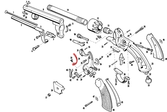 Hammer Nose Spring for Pietta Le Mat Revolver (3025)