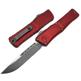 Microtech Combat Troodon Gen III S/E OTF Knife Red Aluminum, Apocalyptic M390MK by Tony Marfione (1143-10APRD)