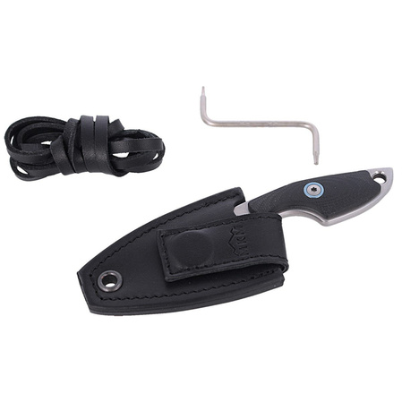 MKM Mikro 2 Black G10 Neck Knife, Stonewashed M390 by Jesper Voxnæs (MKMR02-GBK)