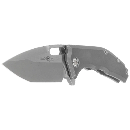 Nóż składany Heretic Medusa Manual T/E Battleworn Gray Titanium, Battleworn MagnaCut by Tony Marfione Jr. (H009-5A-TIBATTLE)
