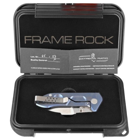 Extrema Ratio Frame Rock Blue Titanium, Satin N690 knife (04.1000.0456/SAT/BLU)